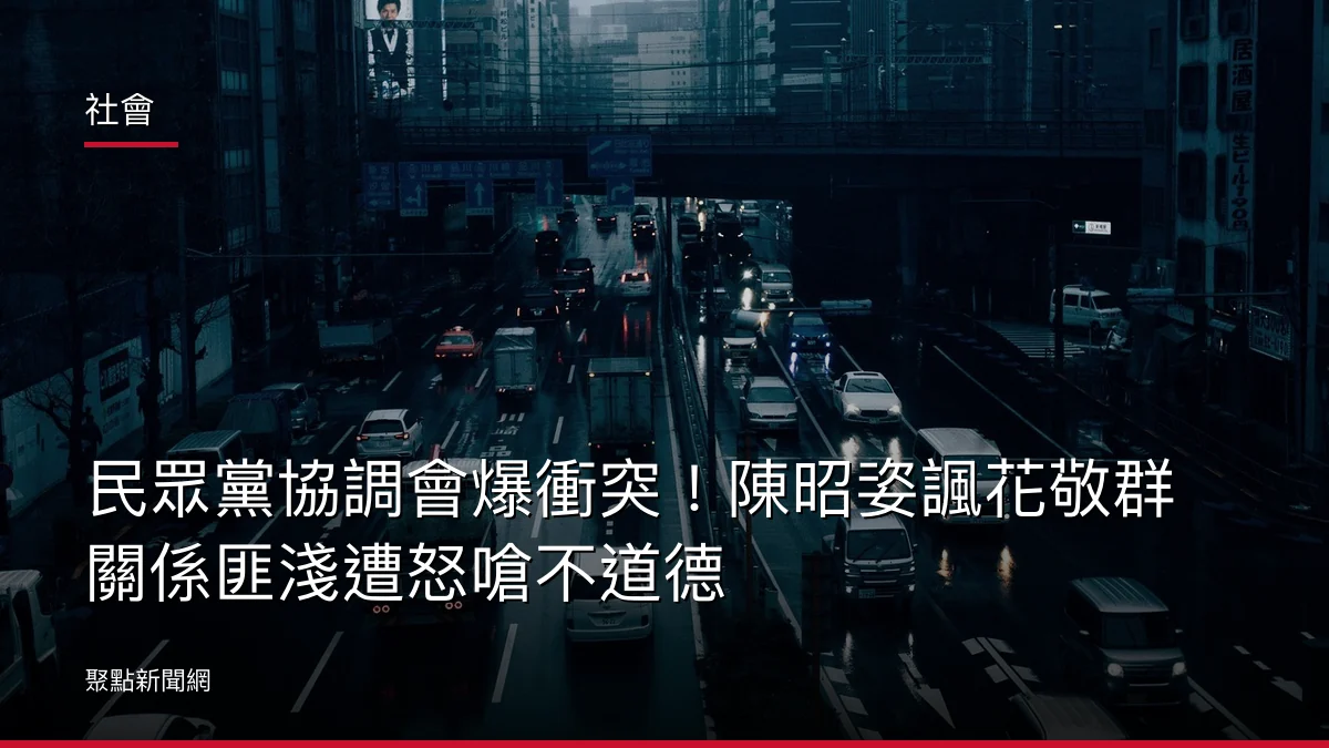 社會：民眾黨協調會爆衝突！陳昭姿諷花敬群關係匪淺遭怒嗆不道德