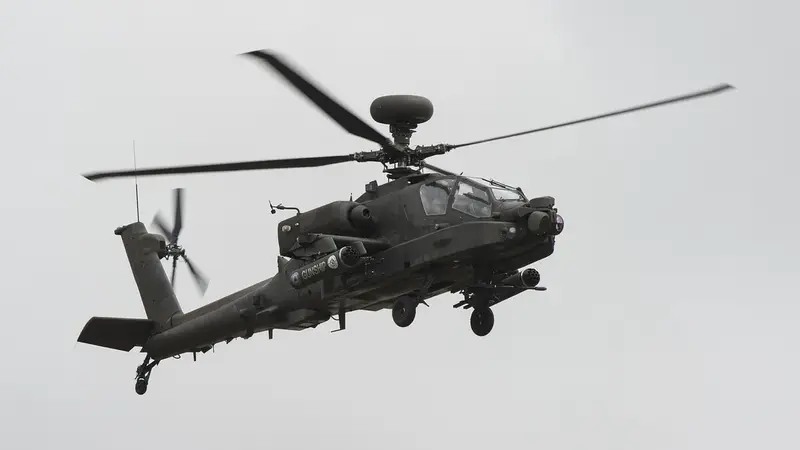 美軍阿帕契直升機齒輪箱藏風險 國防部:我國陸軍機隊全面暫停飛行(示意圖)