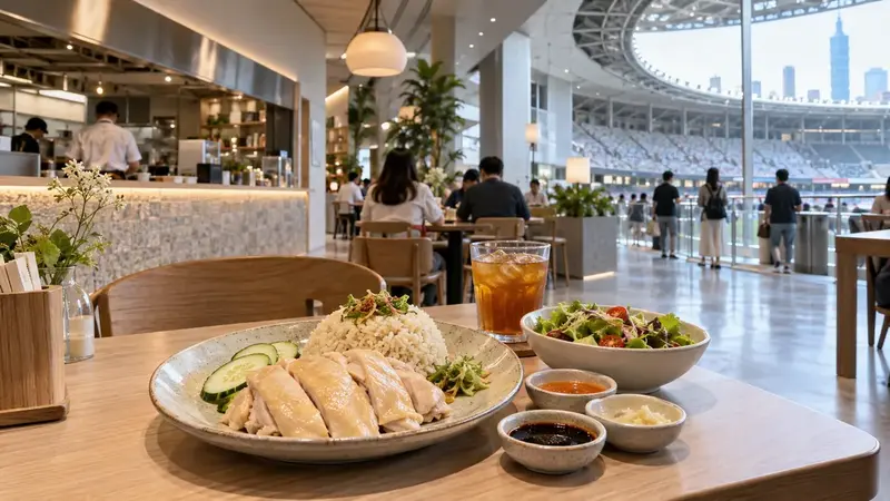 新加坡老牌五星雞飯登台進駐大巨蛋，名人摯愛名店開設輕盈Café版（示意圖）