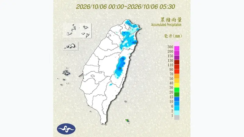 東北季風連吹七天轉涼防大雨，氣象署：這天起水氣漸減（累積雨量圖）