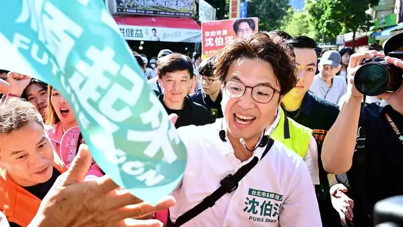 沈伯洋今日赴TVBS錄影引發關注，謝曜州笑稱同事搶看盛況