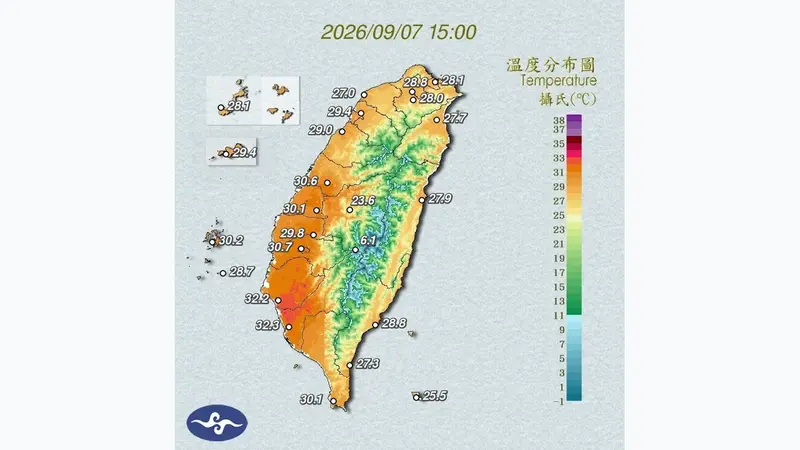 晴空高溫擋不住愛心 台南做工行善團南區官田修屋助弱勢（溫度分布圖）