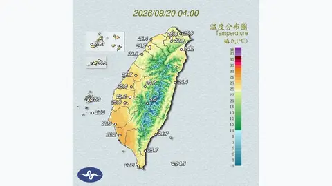 中秋連假迎秋老虎放晴高溫飆34度 專家解析成因與影響（溫度分布圖）