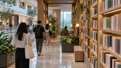 實體書香魅力不減？商場打造書廊造景，閱讀率卻反向下滑（示意圖）