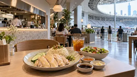 新加坡老牌五星雞飯登台進駐大巨蛋，名人摯愛名店開設輕盈Café版（示意圖）