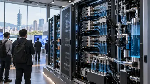 鴻海OCP高峰會秀AI機櫃方案 整合NVIDIA平台與液冷散熱技術（示意圖）