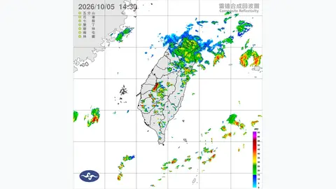 雨勢擴大升級！全台十個縣市午後防範雷擊強陣風（雷達回波圖）