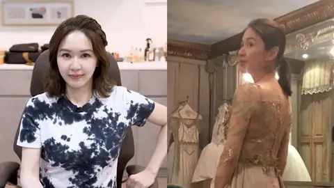 蔡依珊翻出十年前試裝舊照，透視亮片禮服展現優雅氣質
